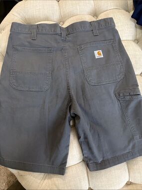 Carhartt Men's Flat Front Work Shorts - Charcoal Gray